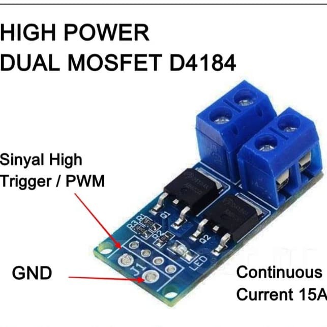 Jual Modul D4184 High Power Dual MOSFET PWM Motor Driver Module