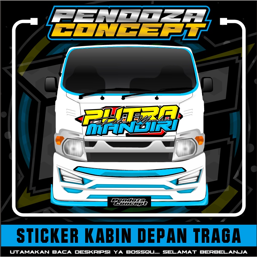 Jual STIKER DECAL KABIN DEPAN ISUZU TRAGA PUTRA MANDIRI Shopee Indonesia