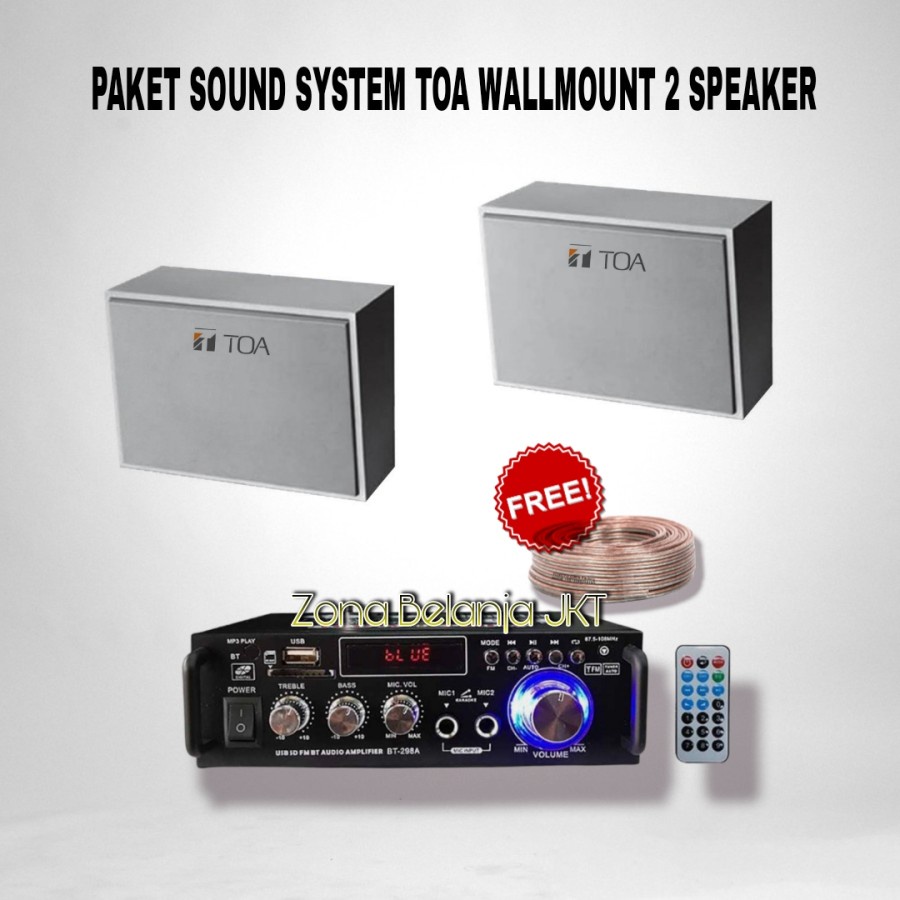 Jual PAKET SOUND SYSTEM SPEAKER TOA BOX 2 SPEAKER MASJID CAFE RESTO