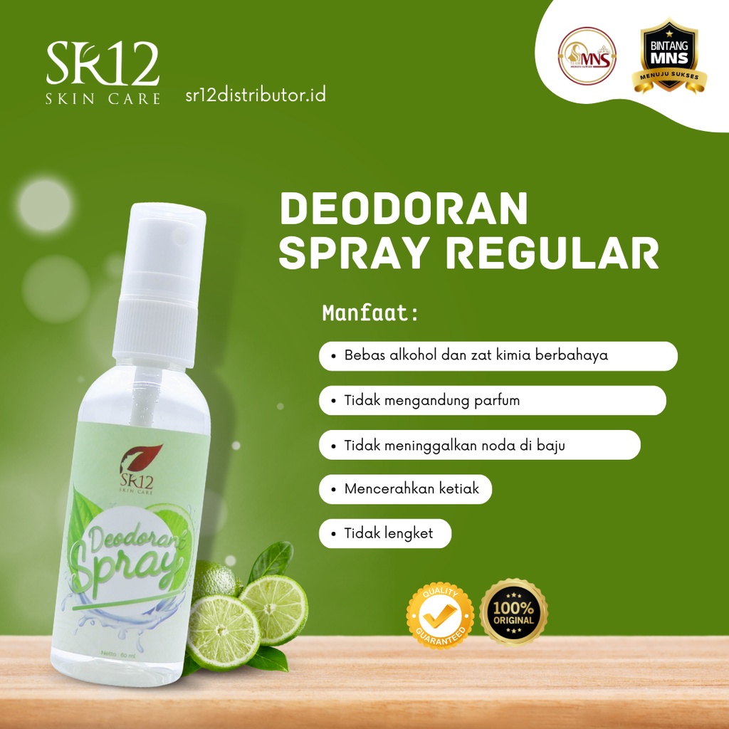 Jual Deodoran Sr Spray Ragular Extract Lime Sr Ampuh Mengatasi