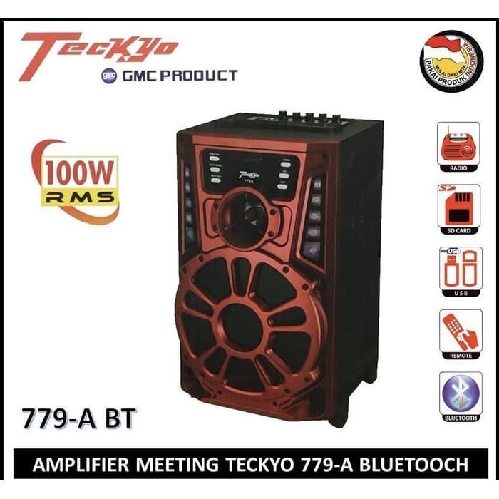 Jual SPEAKER GMC TECKYO 779A 779 A BLUETOOTH 8 Inch Shopee