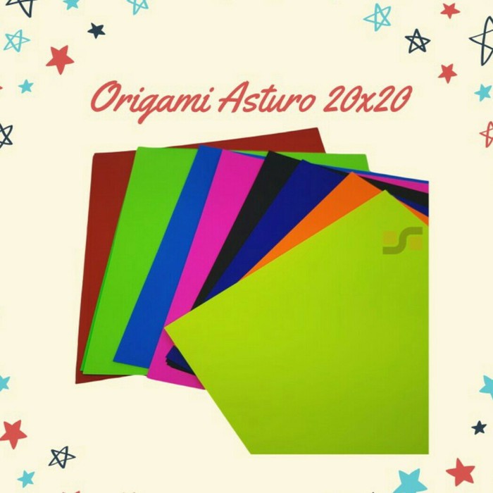 Jual ORIGAMI PAPER ASTURO 20x20 KERTAS LIPAT WARNA Shopee Indonesia