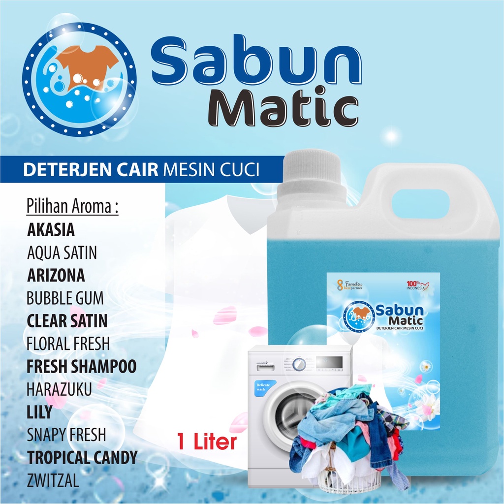 Jual Deterjen Cair Matic Sabun Cuci Pakaian Cair Aroma Wangi Free