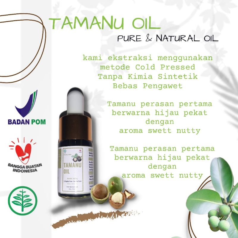 Jual BPOM PURE TAMANU OIL 10 ML PERASAN PERTAMA ORIGINAL PRODUSEN