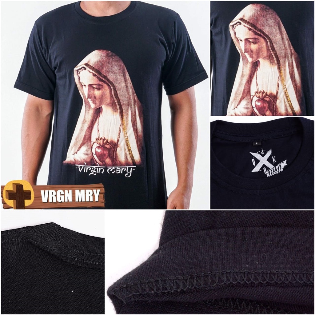 Jual VIRGIN MARY Kaos Rohani Baju Kristen Rohani Katolik