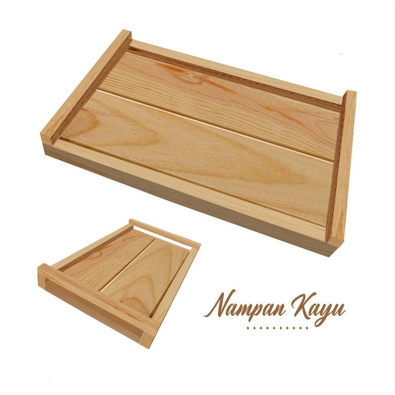 Jual Nampan Baki Tray Kayu Jati Belanda Shopee Indonesia