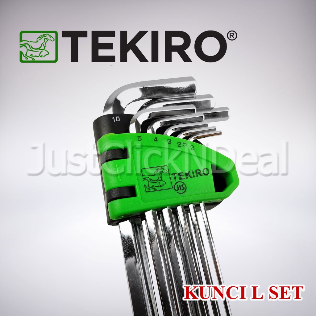 Jual Tekiro Kunci L Set Pendek Panjang Ballpoint 120 Derajat Stubby Hex