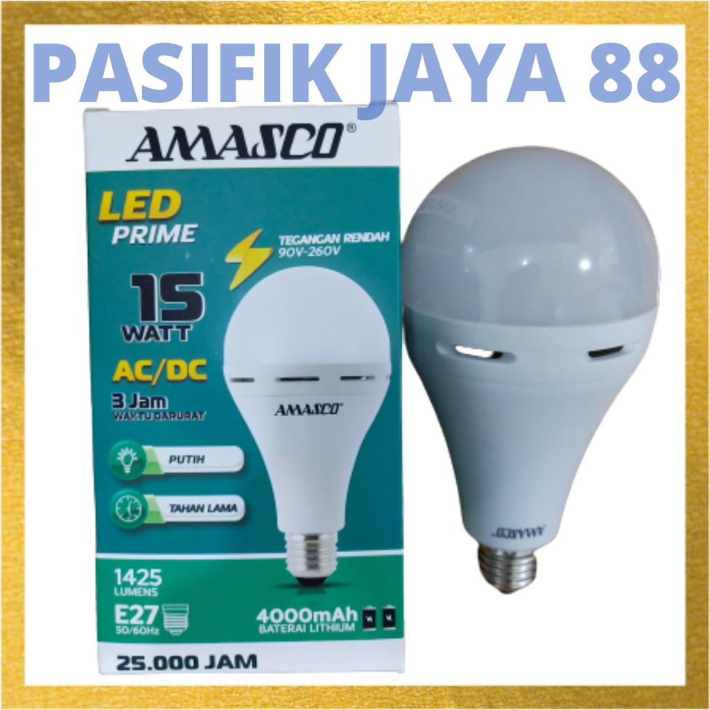 Jual Lampu LED Amasco Prime AC DC 15 Watt LED Emergency Amasco Prime