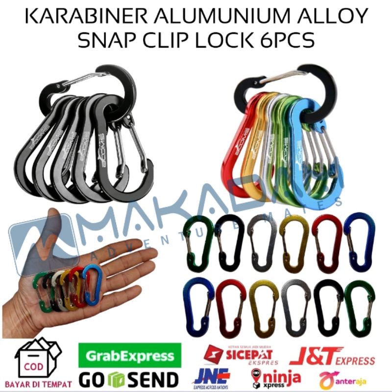 Jual Carabiner Karabiner Snap Klip Lock Aluminium Alloy Gantungan Kunci