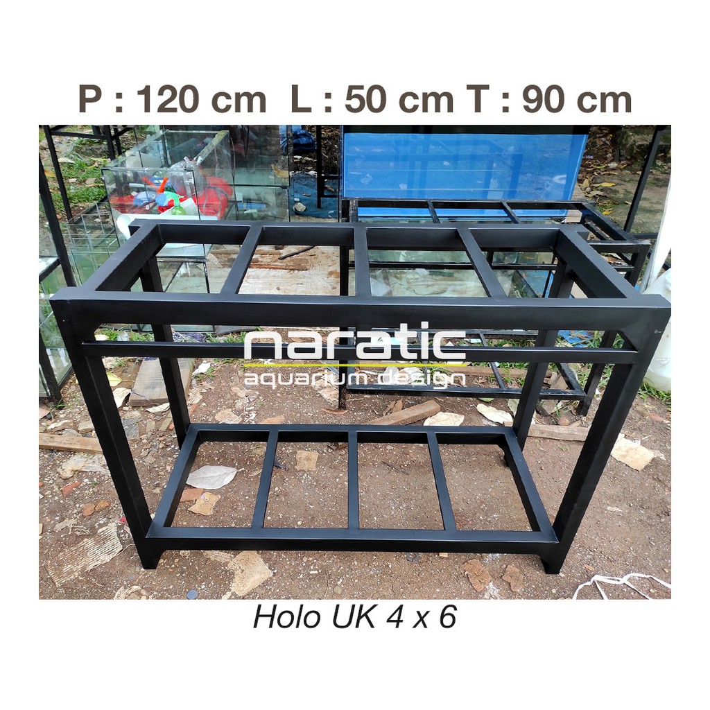 Jual RAK AQUARIUM BESI HOLO 4x6 UK 120 X 50 X 90 CM Shopee Indonesia