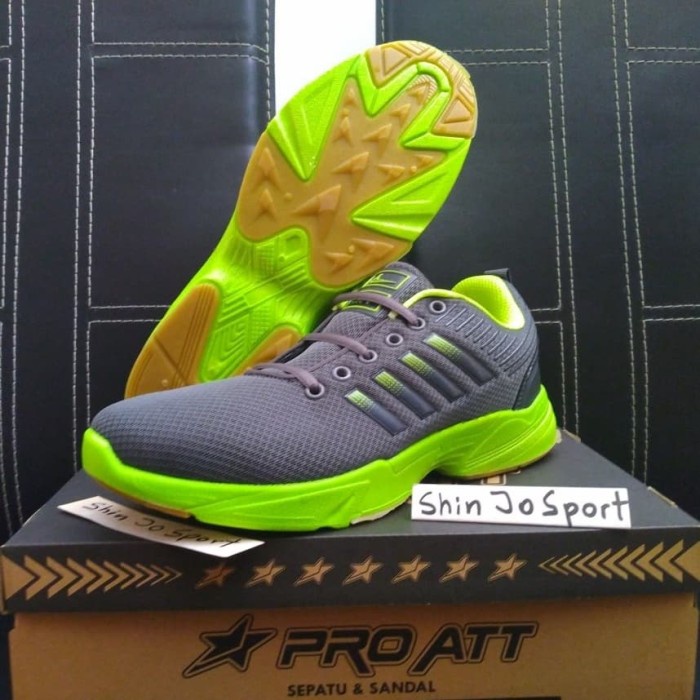 Jual Sepatu Pro Att Voli Badminton Lari Jogging Original Murah Hijau