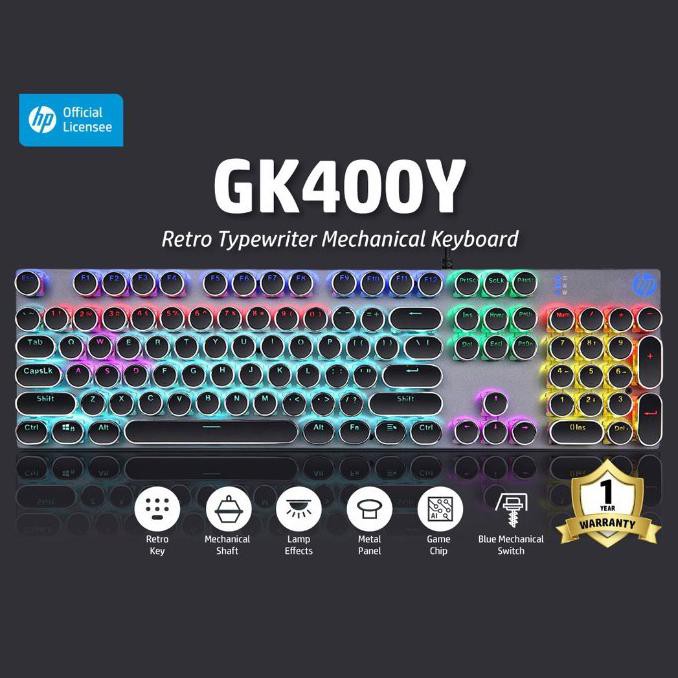 Jual Keyboard Gaming Hp Gk400Y Rgb Blue Switch Mechanical Keyboard