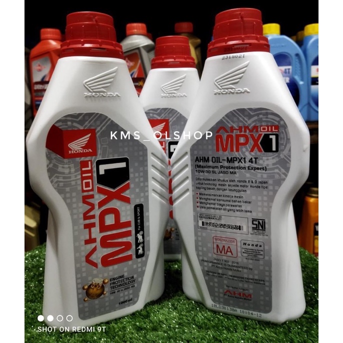 Jual Oli AHM MPX1 MPX 1 1000 Ml SAE 10W 30 SL JASO MA AHM OIL 1 Liter