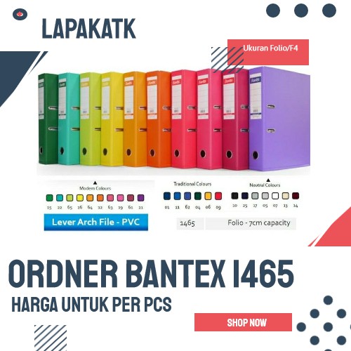 Jual BANTEX ORDNER F4 1465 ORDNER FOLIO BANTEX PUNGGUNG 7 CM