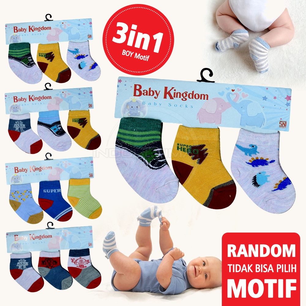 Jual 3in1 Kaos Kaki Bayi 0 6Bulan KKA 513 Baby Sock Sarung Kaki Bayi