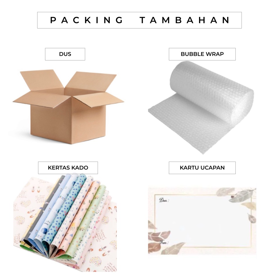 Jual Extra Packing Packaging Tambahan Dus Bubble Kertas Kado Kartu