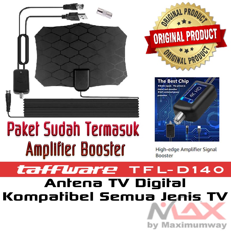 Jual Original Antena Tv Digital Indoor Dvb T K High Gain D