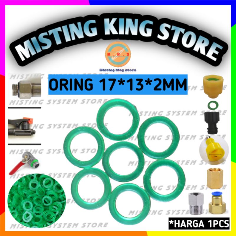 Jual KARET ORING SEAL 17 X 13 X 2 MM UNTUK NEPEL 18MM M18 FITTING