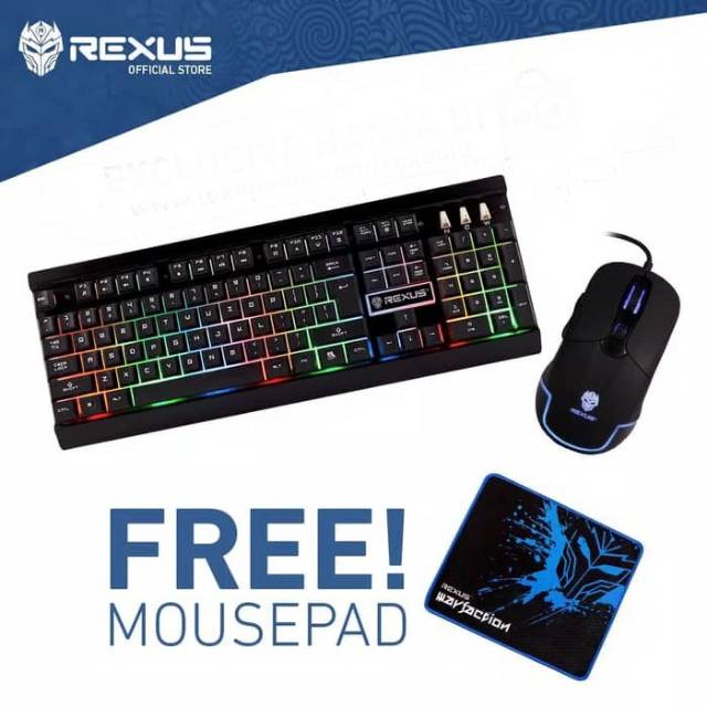 Jual Rexus Keyboard Mouse Gaming Warfaction VR3 EKSKLUSIF Shopee