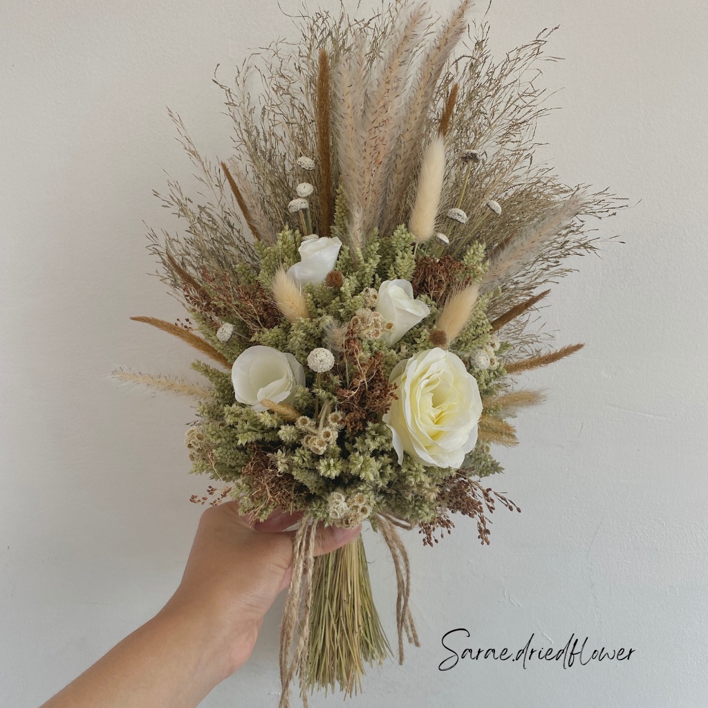 Jual Buket Bunga Kering Dried Flower Buket Pink Shopee Indonesia