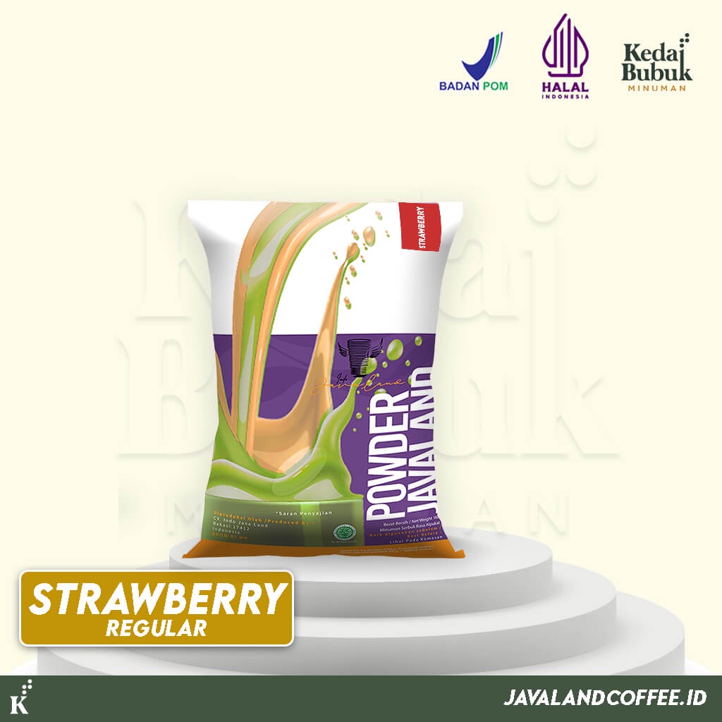 Jual Javaland Bubuk Minuman Rasa Strawberry 1Kg Regular Plain