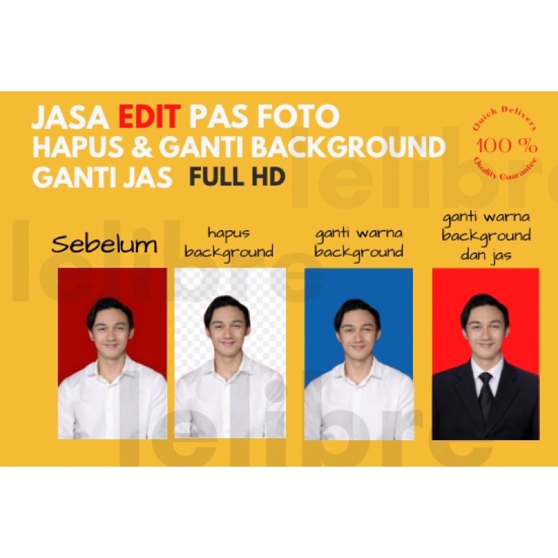 Jual Jasa Edit Foto Pas Foto Hapus Background Ganti Background Ganti