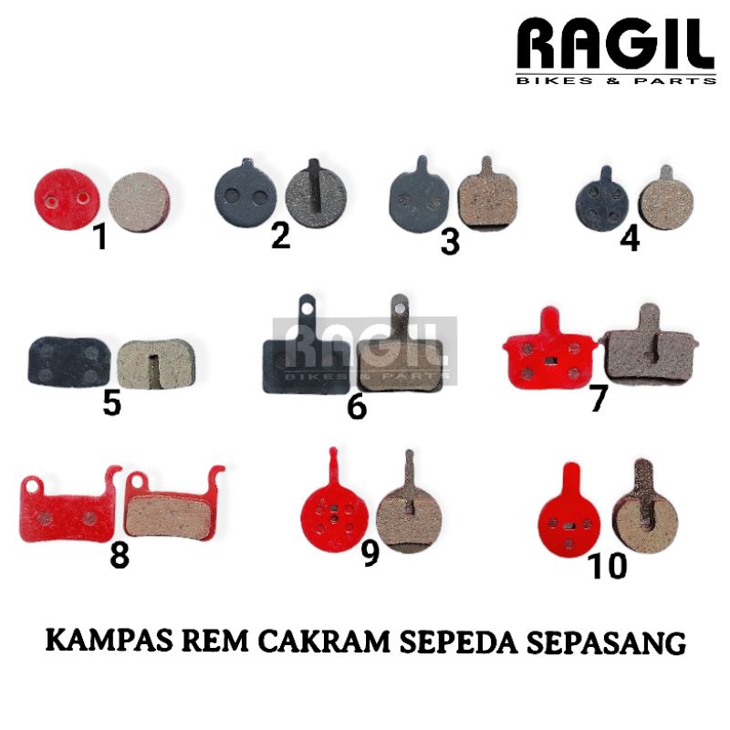 Jual Kampas Rem Cakram Kaliper Sepeda Disc Brake Pad Bulat Kotak