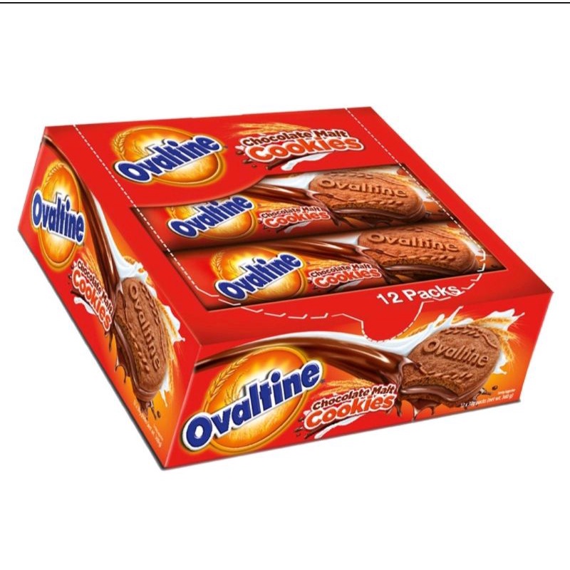 Jual BOX Ovaltine Choco Malt Cookies 12 Pcs Shopee Indonesia