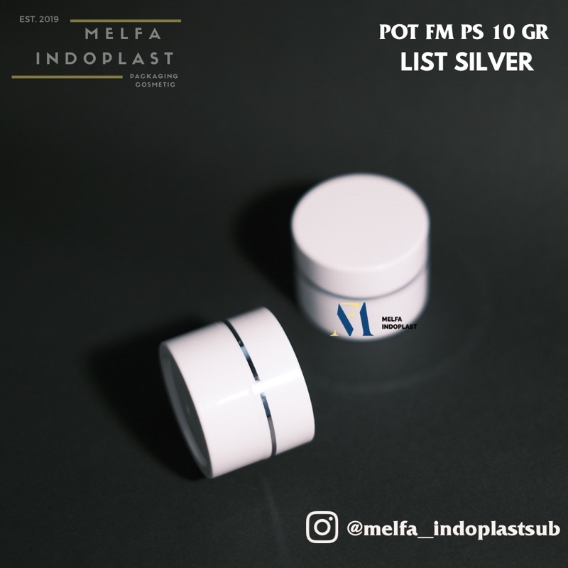 Jual POT CREAM POT KRIM KEMASAN KOSMETIK AKY PS 10 GR PUTIH LIST