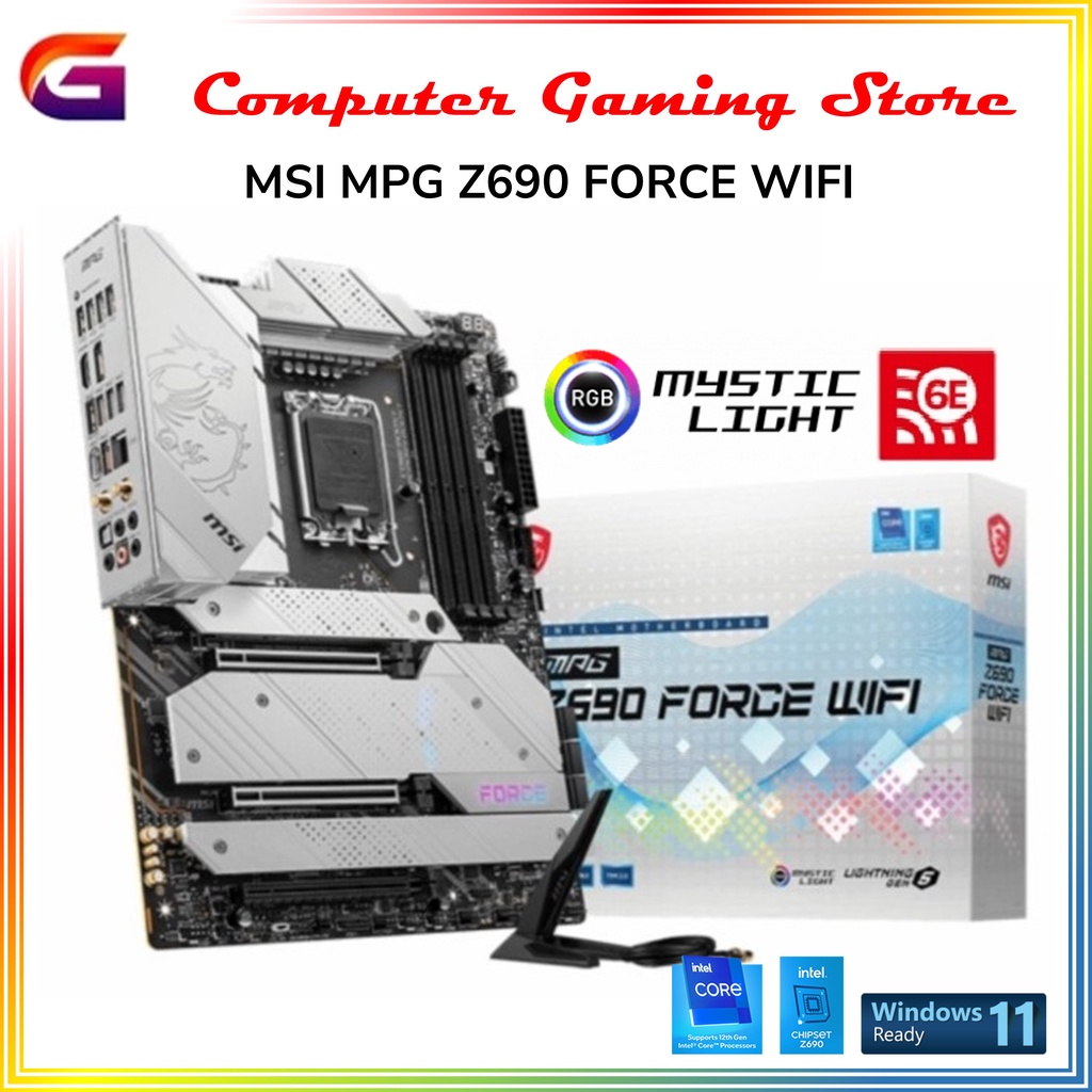 Jual MSI MPG Z690 FORCE WIFI Motherboard Intel LGA 1700 DDR5 Shopee