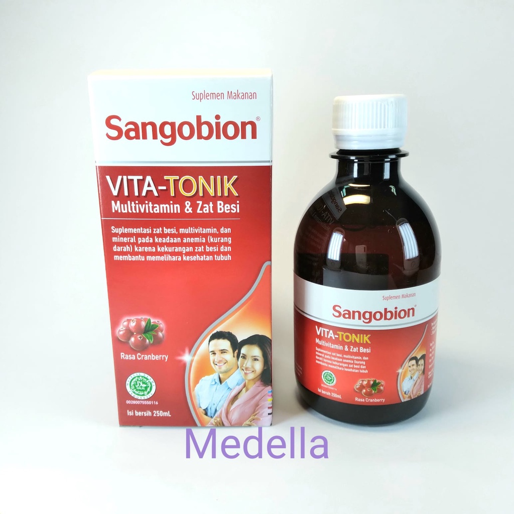 Jual Sangobion Vita Tonik Sirup Syrup Rasa Cranberry Isi Ml