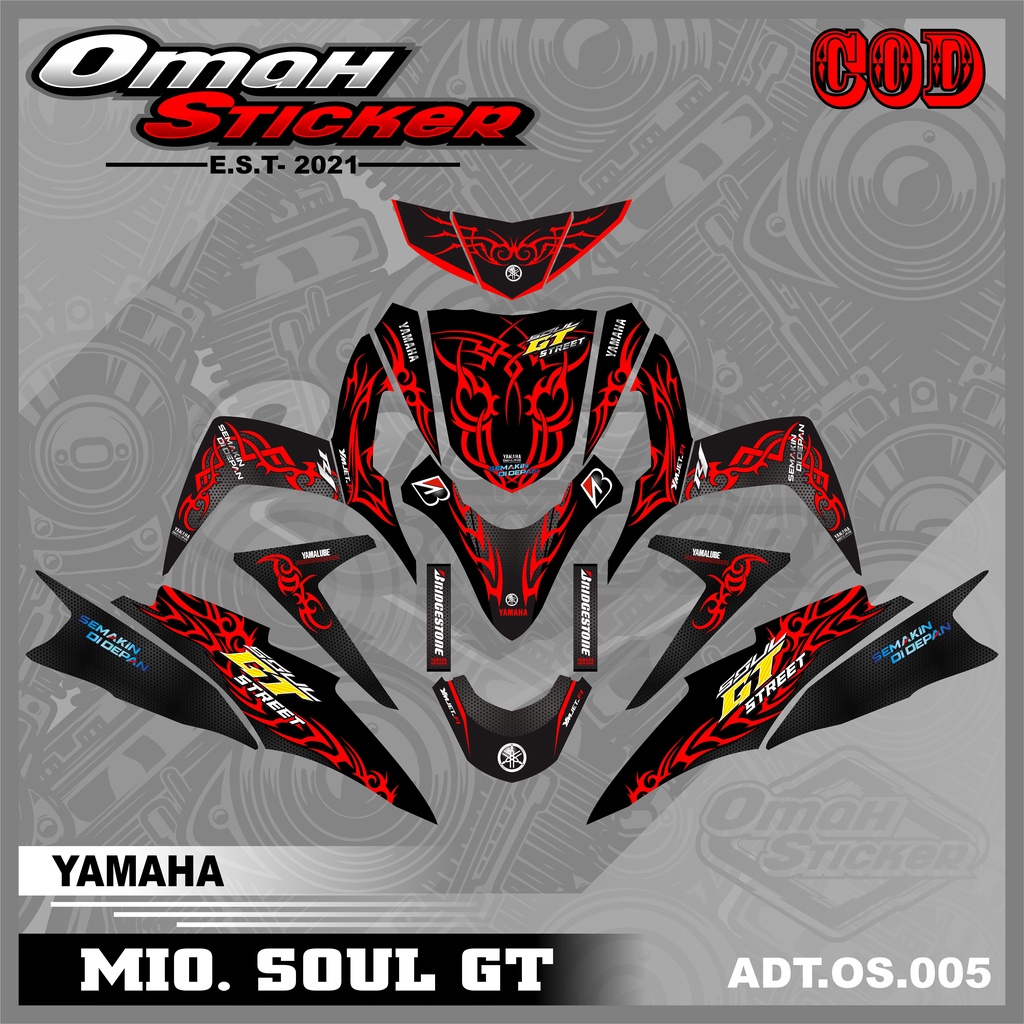 Jual Decal Yamaha SOUL GT Sticker Decal Lis Variasi SOUL GT Full Body