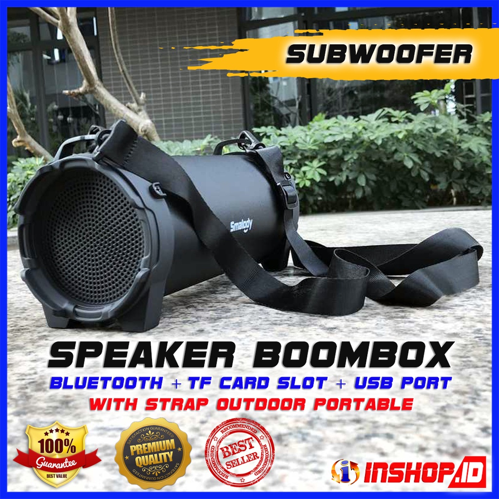 Jual Speaker Boombox Subwoofer Bluetooth With Strap Outdoor Portable