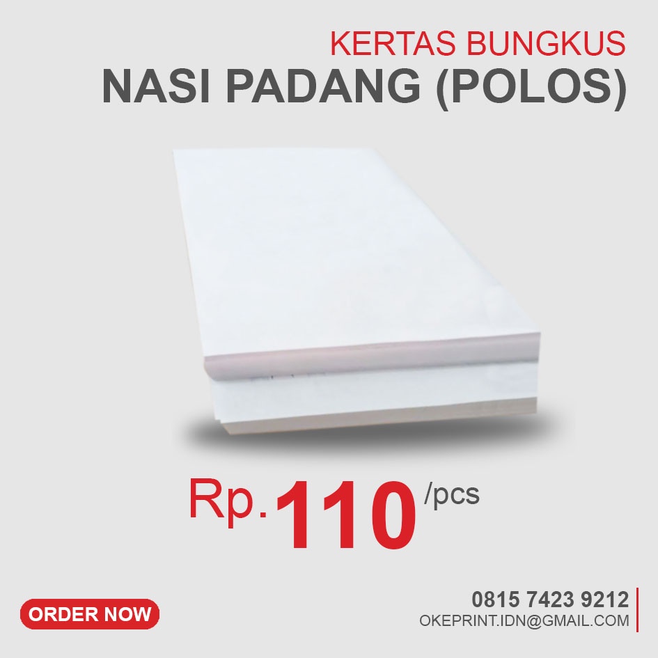 Jual Kertas Bungkus Nasi Padang Koran Polos Cm X Cm Shopee