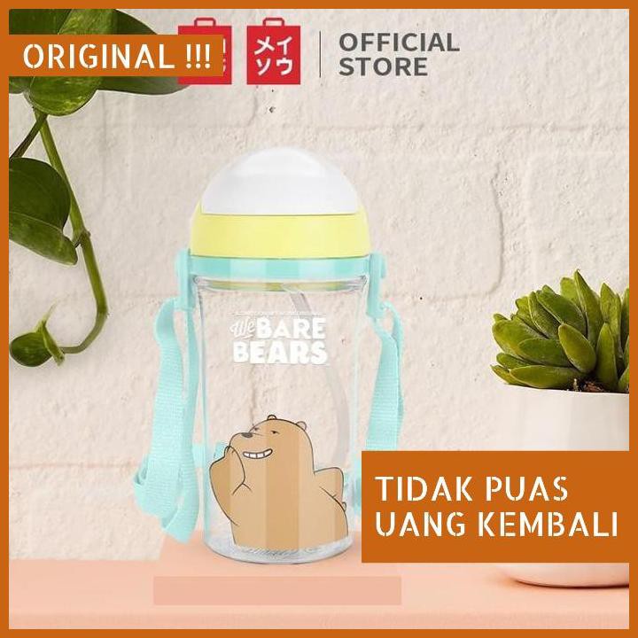 Jual New Sale Miniso Botol Minum Air Plastik Sedotan We Bare Bears Lucu