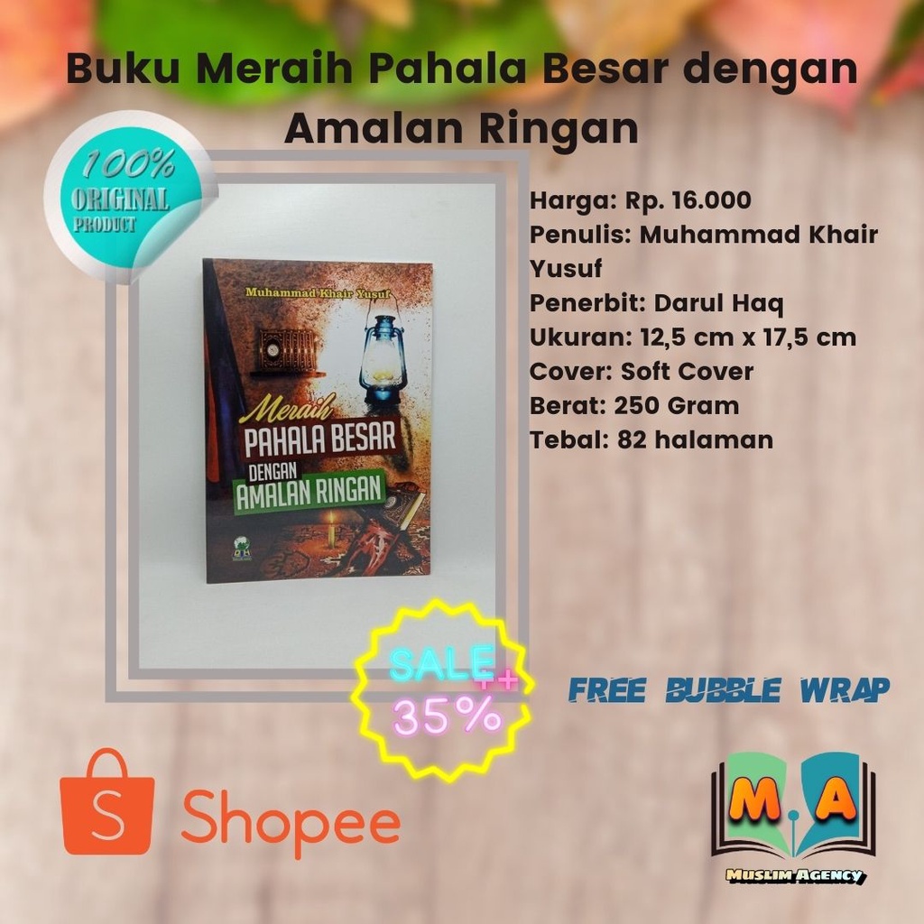 Jual Promo Meraih Pahala Besar Dengan Amalan Ringan Original Shopee