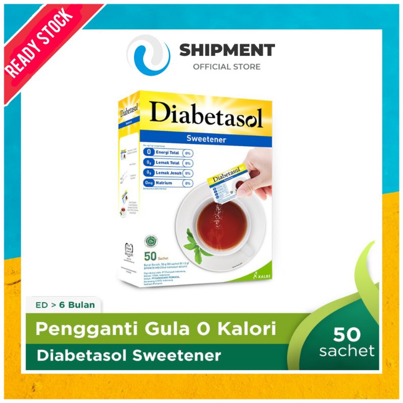 Jual SHIPMENT Diabetasol Zero Calorie Sweetener 50gr Sachet Gula