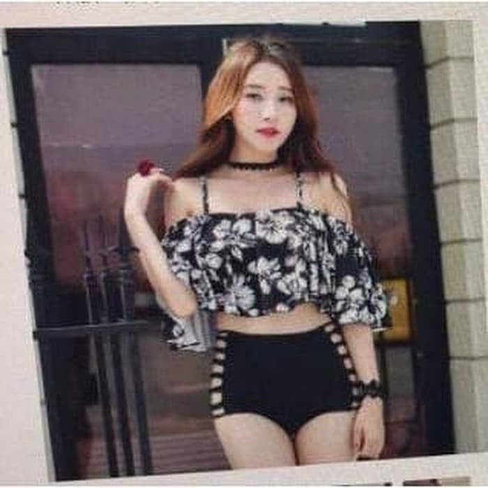 Jual Bikini Sabrina Set Highwaist Sexi Korea Bikini Baju Renang