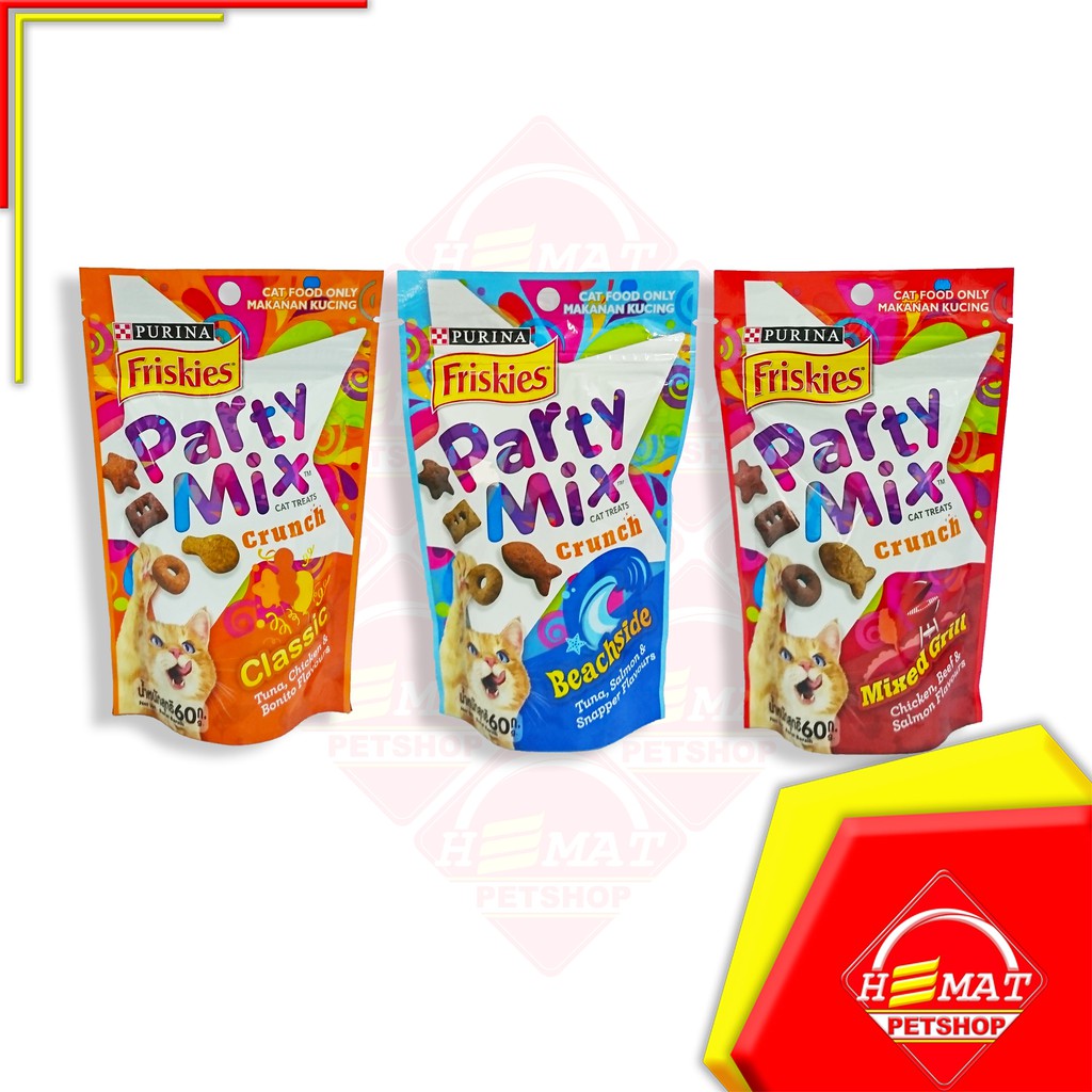 Jual Friskies Party Mix All Varian Gr Camilan Kucing Snack