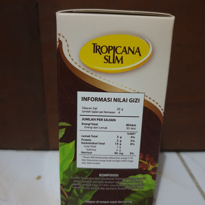 Jual Krimer Tropicana Slim White Coffee Box 4 Sachet Kopi Krimer Susu