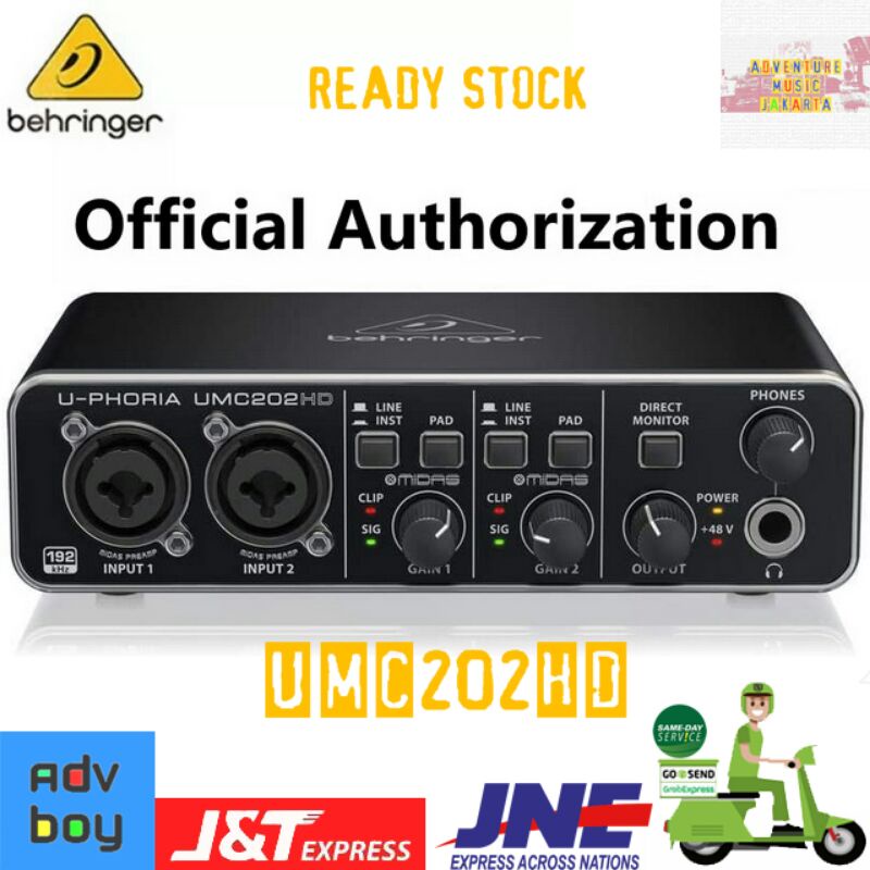 Jual BEHRINGER UMC202HD Soundcard Audio Behringer UMC 202HD Uphoria USB