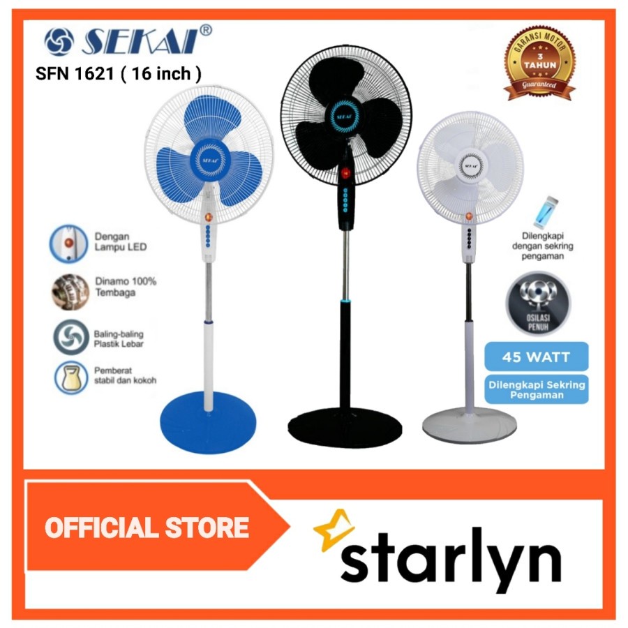 Jual Sekai Kipas Angin Tumpu Sfn Stand Fan Inch Sfn