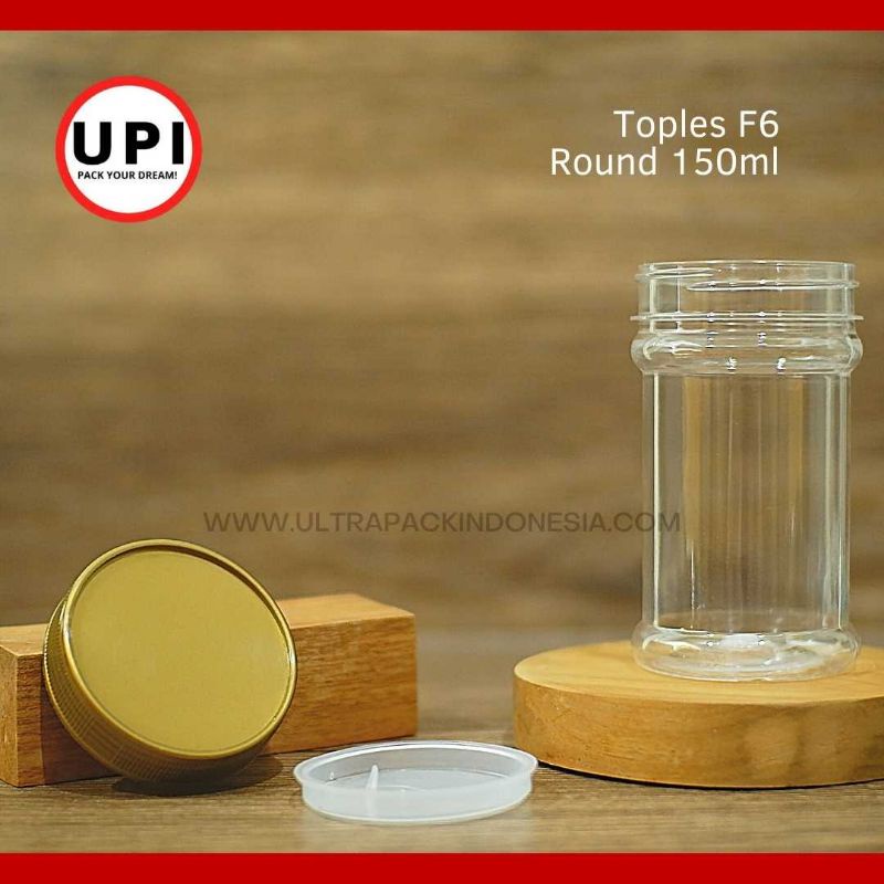 Jual Toples Plastik F Round Ml Tutup Ulir Emas Insert Dalam