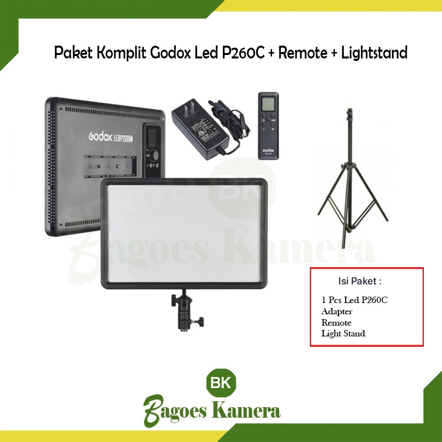 Jual Godox Led P260C P 260C Led Video Lighting Bio Color Free Adapter