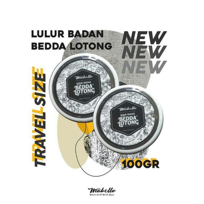 Jual NC2 0822 MABELLO LULUR BEDDA LOTONG 100gr Original Alami