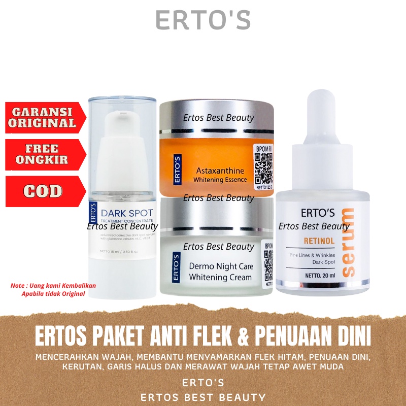 Jual Ertos Paket Anti Flek Hitam Penuaan Dini Dan Whitening Shopee