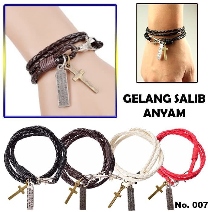 Jual Gelang Anyam Salib Cowok Cewek Gelang Lilit Jesus Unik Keren