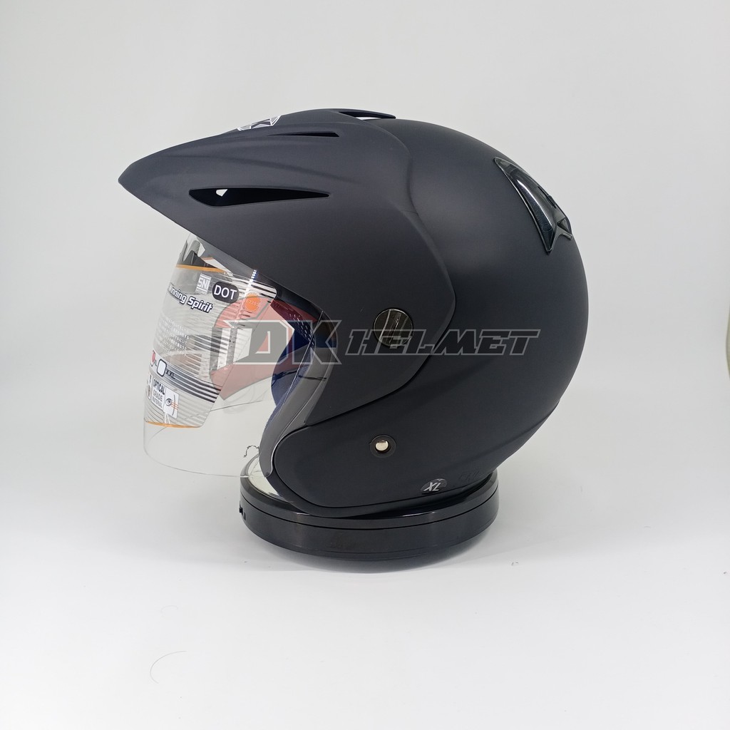 Jual Helm Half Face INK CX22 CX 22 SPORT B Solid Black Matt Doft Doff