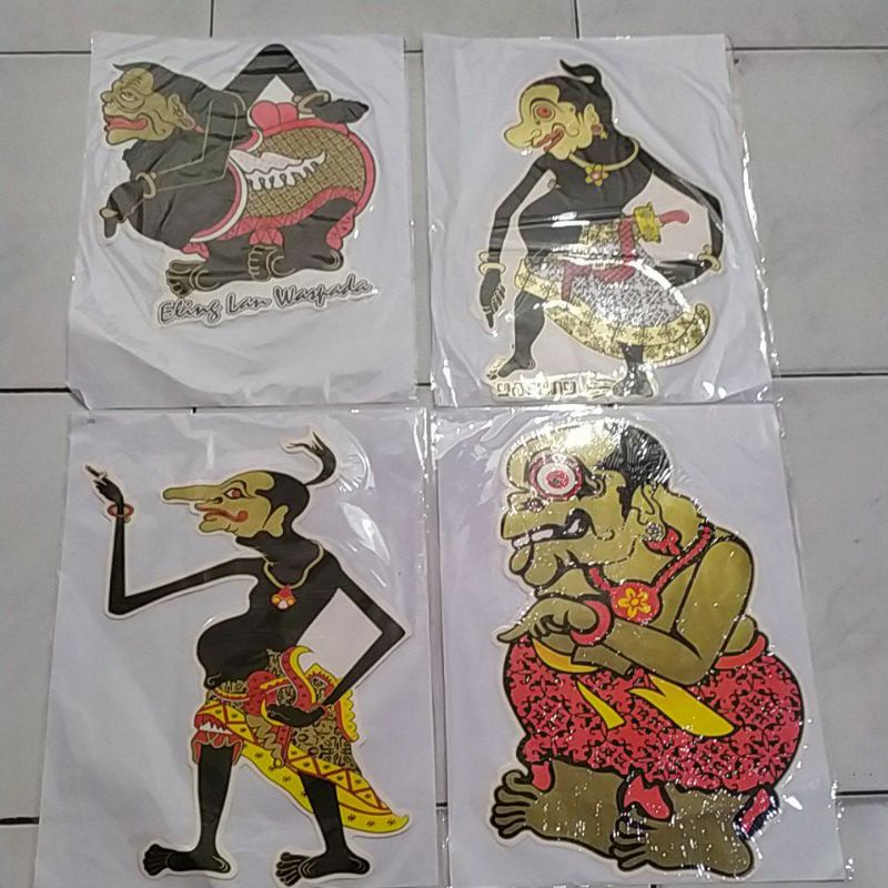 Jual Sticker Punokawan Ukuran Cm Semar Gareng Petruk Bagong