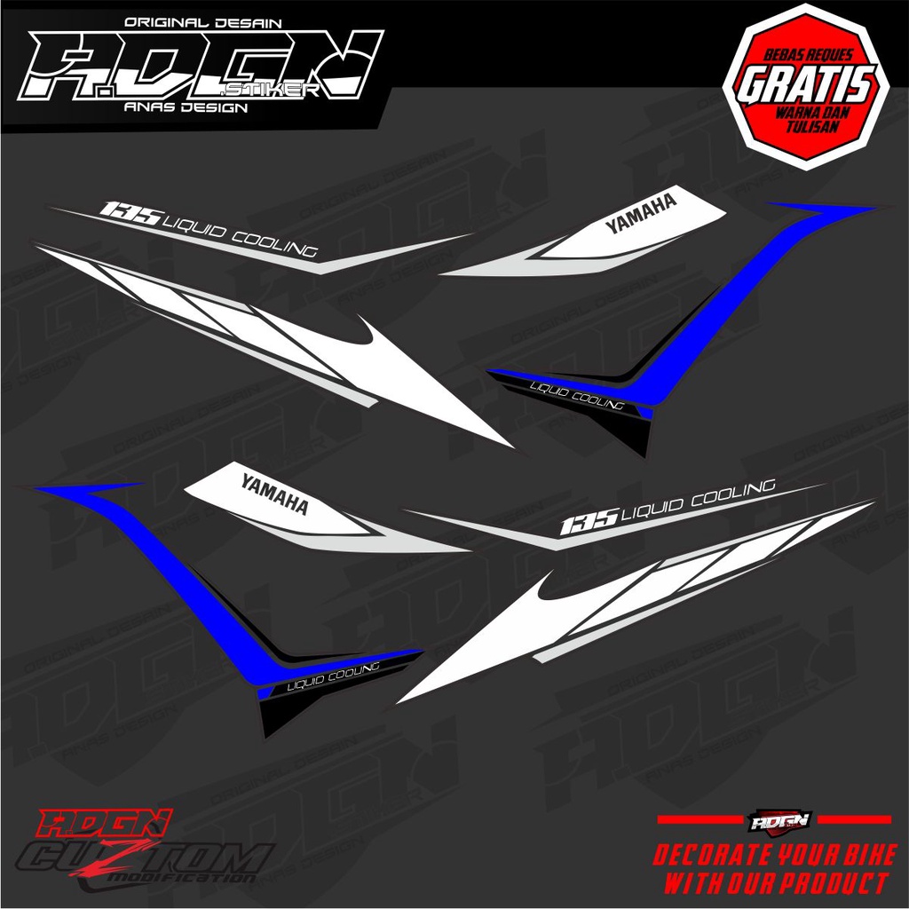 Jual Striping Jupiter MX New 135 Lc135 Transparan Custom Simpel